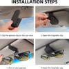 Premium Leather Car Glasses Holder - Magnetic Visor Sunglasses Clip Organizer for Safe Storage (4 Colors)