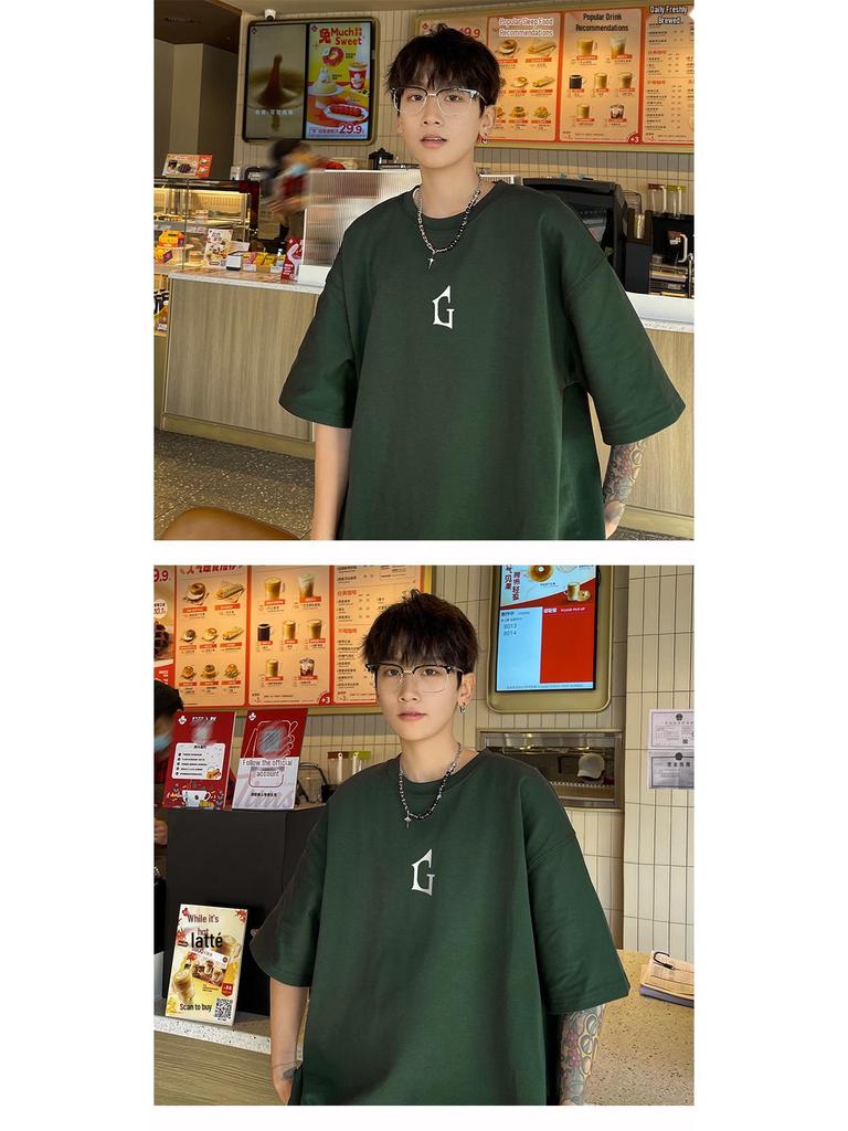 Мужская летняя 2023 футболка оверсайз с коротким рукавом в стиле стритвир