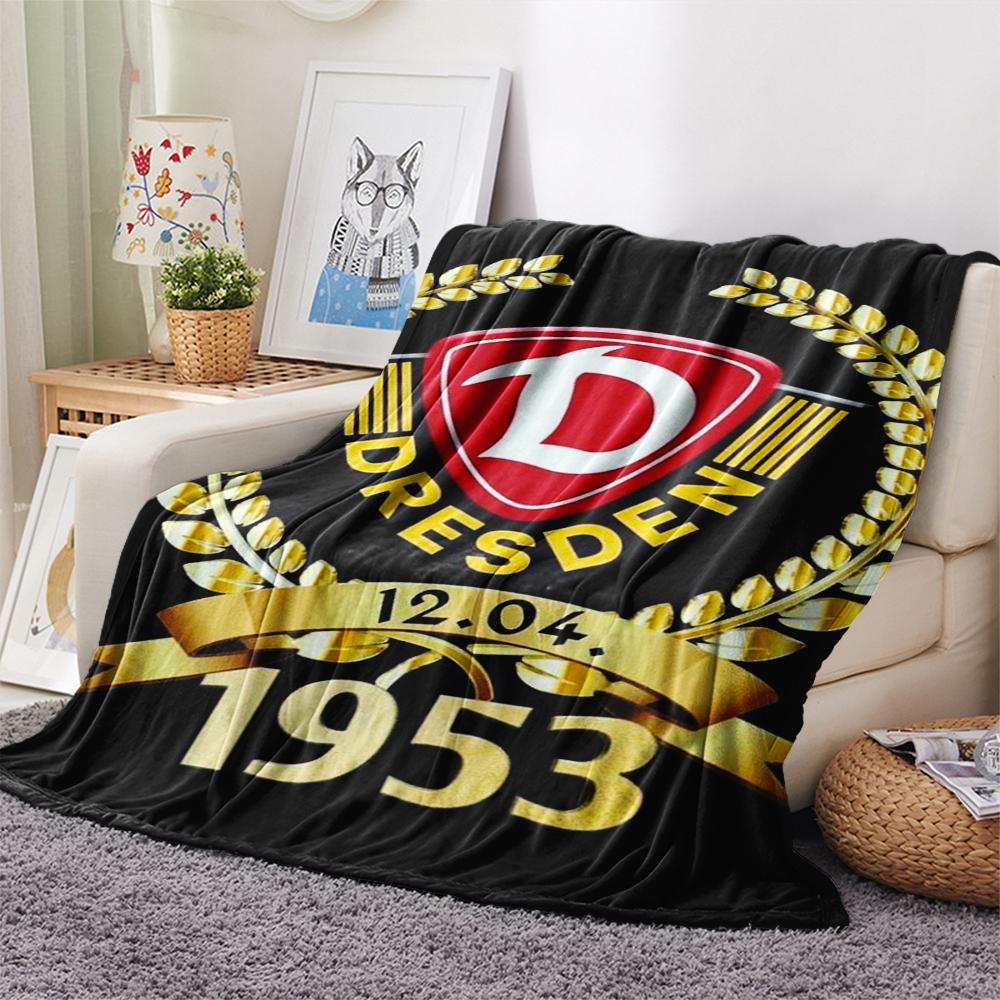 1PC SG Dynamo Dresden Print Flannel Blanket, High quality Comfortable for All Seasons, Home Decor, Warmth and Comfort, Perfect for Christmas Gifts149