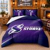 Printed 3Pcs Bedding Set Melbourne Storm Pattern Bed Sheet Pillowcase For Bedroom Decor
