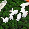 8 Styles Cute Rabbit Easter Decoration Miniature Hare Animal Figurine Resin Craft Mini Bunny Garden Ornament