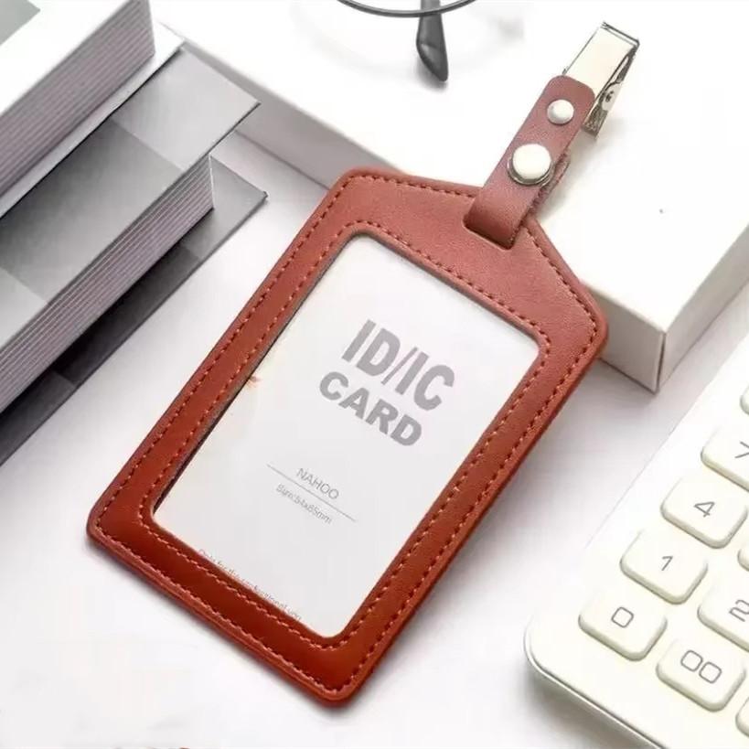 Горизонтальный вертикальный чехол для удостоверения личности из натуральной кожи для удостоверения личности медсестры, держатель для кредитной карты, держатель для бейджа, чехол для карты