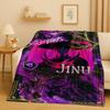 2026 New Cartoon Kpop Demon Hunters Zoey Rumi Mira Music Flannel Blanket,Ultra Soft Plush Throw for Home Bedroom Bed Sofa Cover