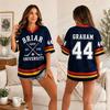 Off Campus Hockey Football Jersey Sports Romance V-Neck Shirt Graham Logan Di Laurentis Fan Jersey Summer Men Women T-Shirts