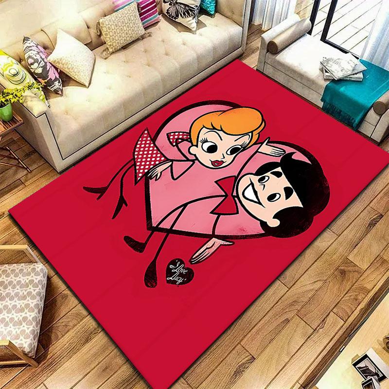 I Love Lucy Carpet Rug for Living Room Bedroom Home Sofa Decoration,Kids play Non-slip Floor Mat