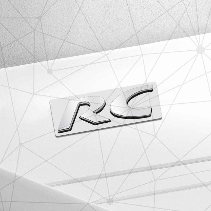 3D Auto Metal RC CC Badge Car Rear Trunk Emblem Sticker LOGO Decor For 208 206 308 307 107 407 2008 RCZ Racing Coupe Cabriolet