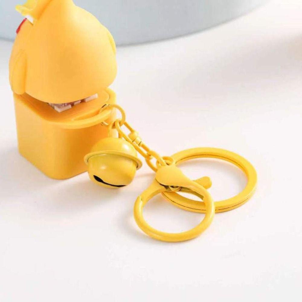 Желтый цыпленок механическая клавиатура брелок электронный палец кнопка брелок забавные подарки