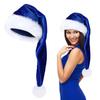 Santa Hat Long Xmas Velvet Santa Hat Winter Warm Costume Christmas Party