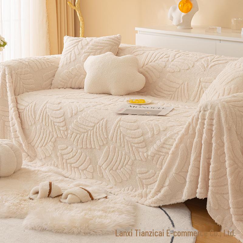 Плюшевый универсальный зимний чехол для дивана - защита от царапин и комплексная защита