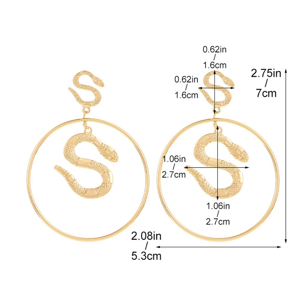 Преувеличенная индивидуальность в стиле панк, альтернативный змеиный стиль, модный показ, серьги из сплава в виде змеи для женщин