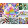 5D DIY Diamond Painting Animlas Birds Cross Stitch Kit Full Drill Round Embroidery Mosaic Art Picture of Rhinestones Gift