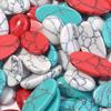 5 шт./лот Кабошоны из натурального бирюзового камня для изготовления ювелирных изделий Цветные овальные кабошоны с плоской задней стороной Камея DIY Кольца Серьги Аксессуары