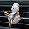 Car Air Freshener Bear Pilot Auto Accessories Interior Perfume Diffuser Rotating Propeller Outlet Fragrance Magnetic Design Car Aromatherapy