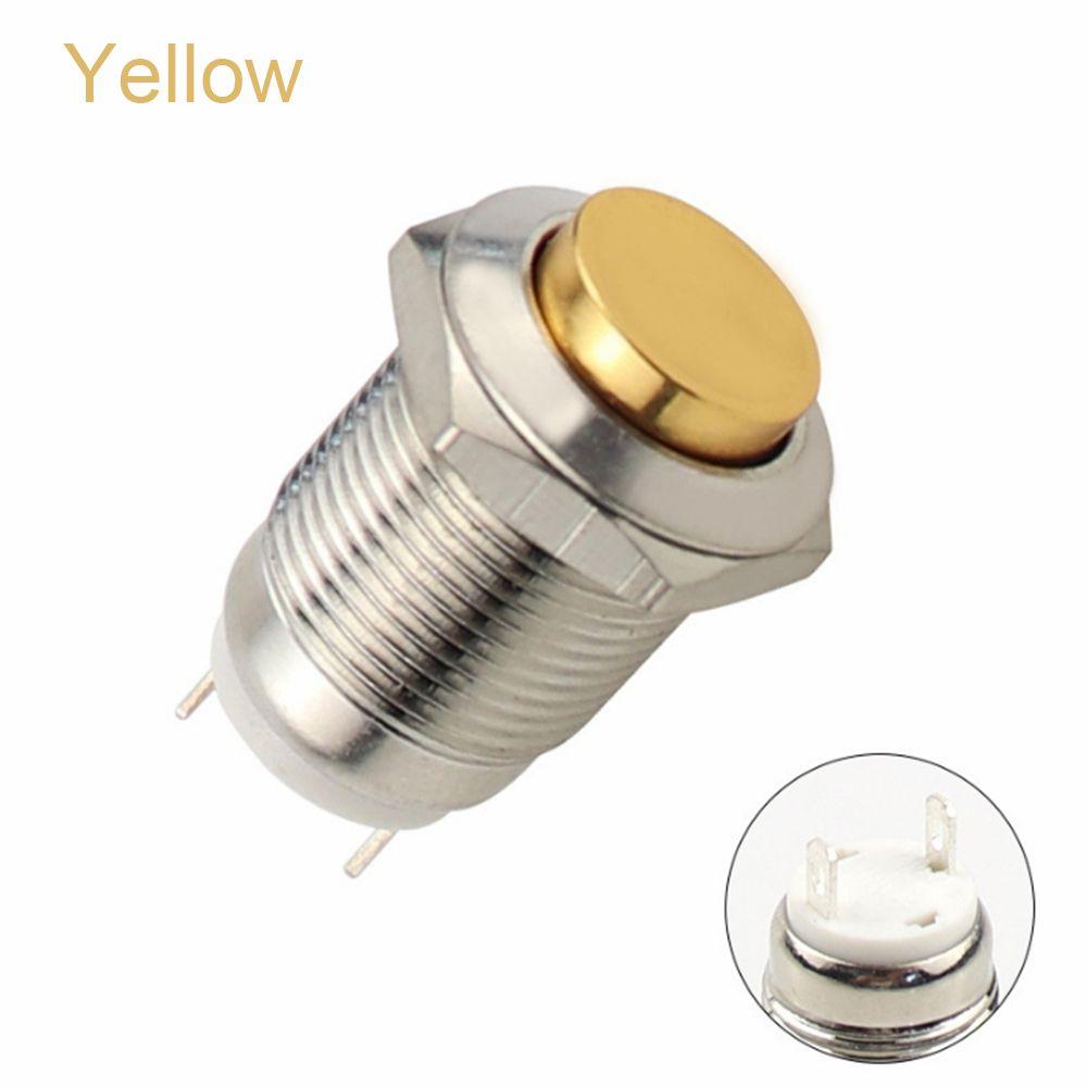 Multicolor Ring Waterproof 12mm Metal Momentary Push Button Switch