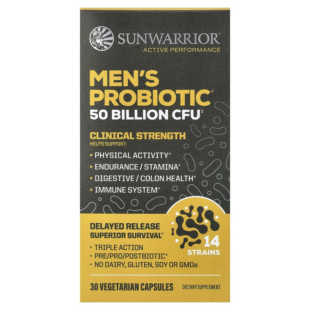 Sunwarrior, Men's Probiotic, 30 Veggie Capsules