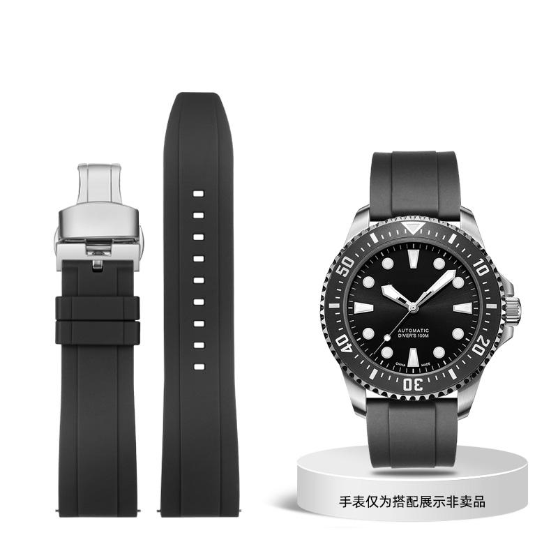 Классический резиновый ремешок для часов Seiko Citizen Omega Quick Release 20 мм 22 мм 24 мм, силиконовый ремешок Tropic, ремешок для смарт-часов