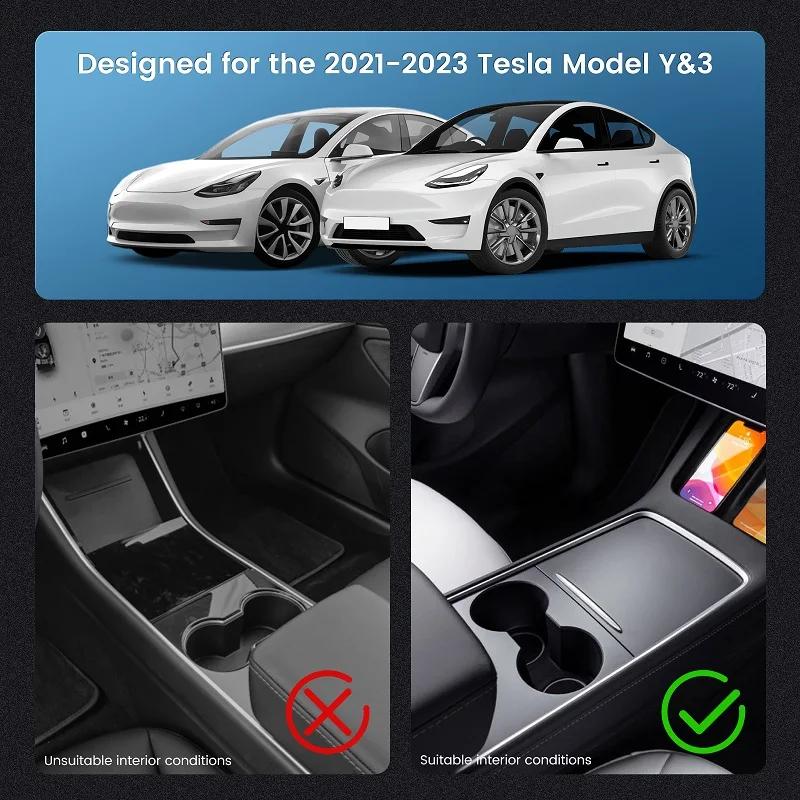 Для Tesla Model Y и 3 2025 2025 2025 Автомобильный USB-разветвитель Хаб 27 В Быстрая зарядка Док-станция Адаптер центральной консоли Тип-C Аксессуары