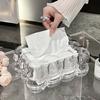 1pc New Acrylic Creative Cloud Shaped Tissue Box, High-Value Desktop Restaurant Tissue Holder, Home Living Room Coffee Table Paper Dispenser