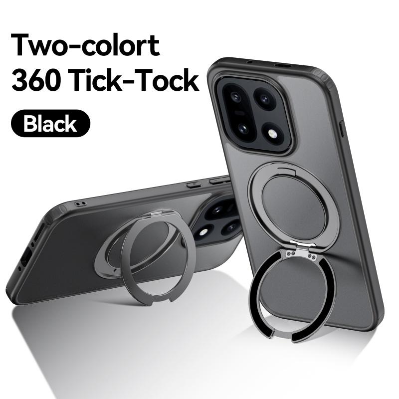 Металлическое кольцо-держатель 360°, противоударный чехол для Oneplus 15, чехол-крышка с поддержкой магнитной беспроводной зарядки