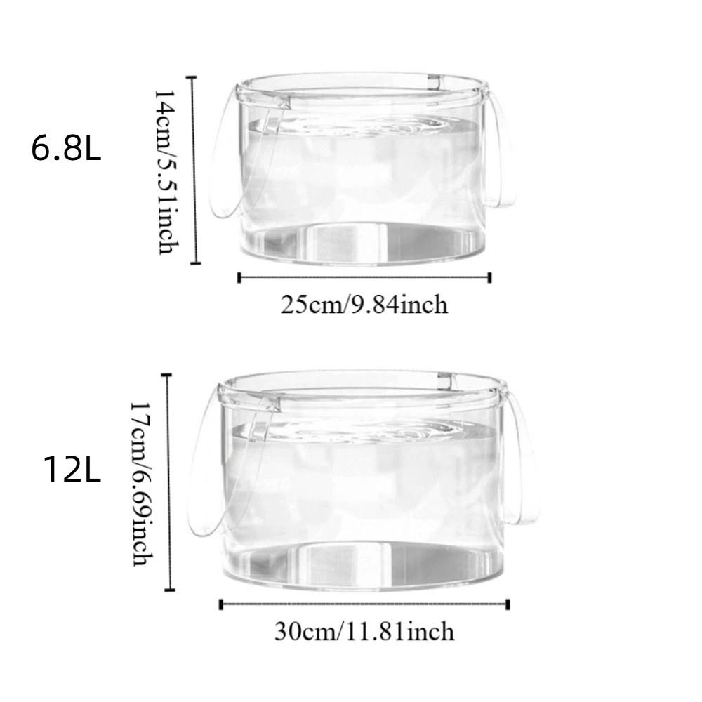 6.8L/12L Foldable Transparent Bucket Portable Camping Bucket  Water Splashing Festival