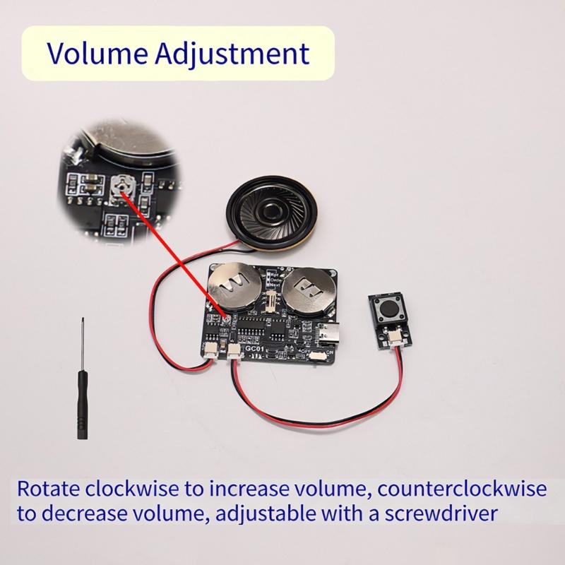 8MB Memory Magnetic Control Switcher Voice Recording Module Downloadable Sound Module Adjustable For Creative Projects
