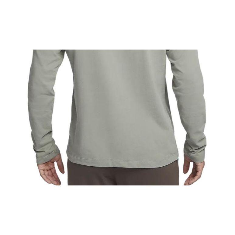 Nike Футболка Dri-FIT с круглым вырезом и принтом букв, быстросохнущая, повседневная, с длинным рукавом, в американском стиле, цвет темно-грязно-серый FN0828-053