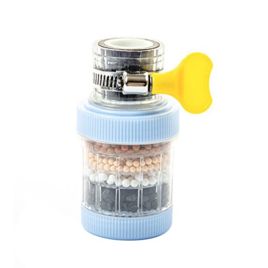 6-Layer Water Faucet Filter for Kitchen Anti-Splash Swivel Aerator with Clear Window Universal Tap Attachment for Home Sink