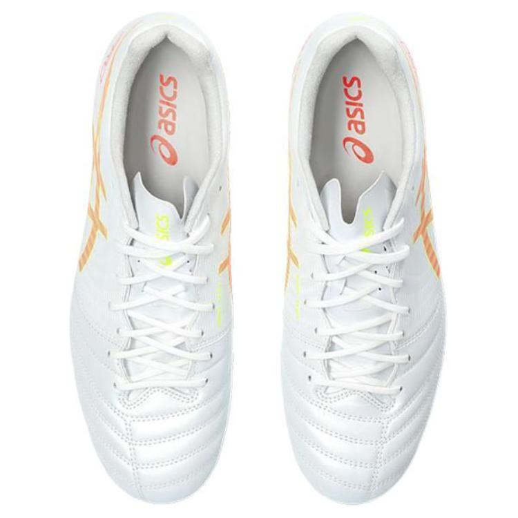 Asics Ds Light X-Fly Pro 2 Круглый носок Шнуровка Tf (Резиновые шипы) Футбольные бутсы с искусственным газоном Мужские футбольные бутсы Белые 1101A055-101
