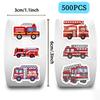 500 шт. Наклейки в рулоне «Пожарная машина» Граффити Мультяшное искусство Подарок Скрапбукинг Гостиная Телефон Сообщество Скейтборд Ностальгия Наклейка