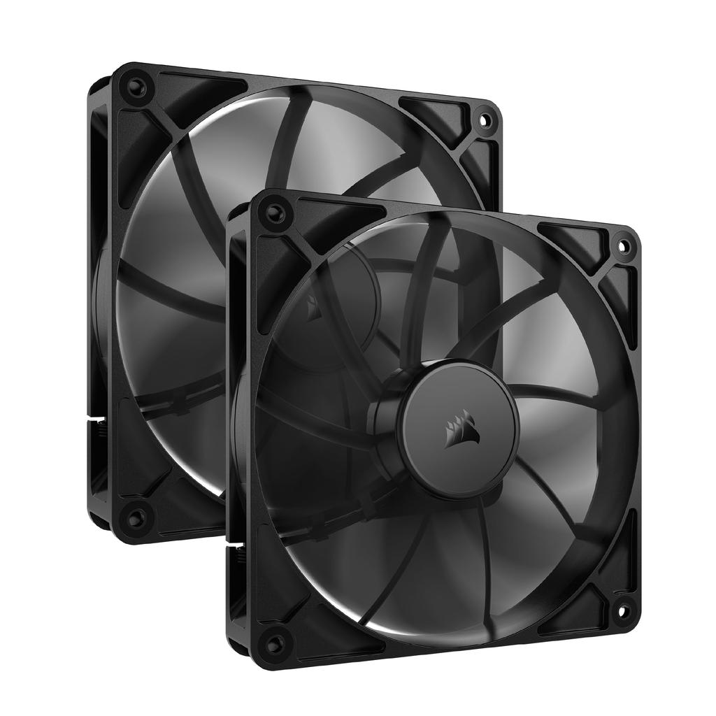 CORSAIR RS140 PWM 140mm PC Case Fan Daisy Chainable Dual Pack Black CO-9050191-WW