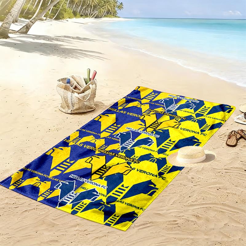 Hellas Verona Print Beach Towel, Large Soft Quick Dry Towel for Beach Camping Swimming
