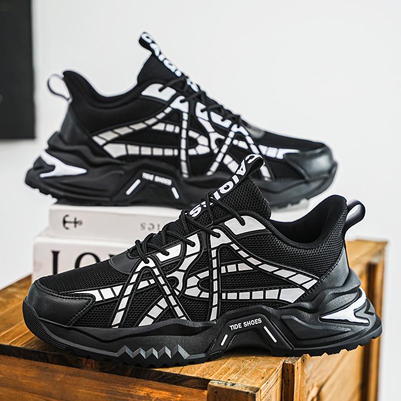 Осенняя мужская обувь новая дышащая сетчатая платформа уличная спортивная обувь молодежная универсальная повседневная обувь для бега