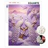 This Pearl Painting Kit Features 5D Pearl Elegant Peacock Mosaic Art Style Home Wall Decoration.