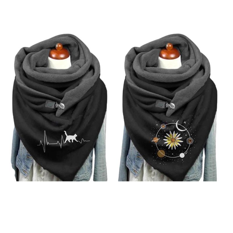 Женские шарфы, одеяло, шарф для мамы, зимние путешествия, массивная теплая накидка на пуговицах, мягкая шаль, шарфы, товары для холодной погоды