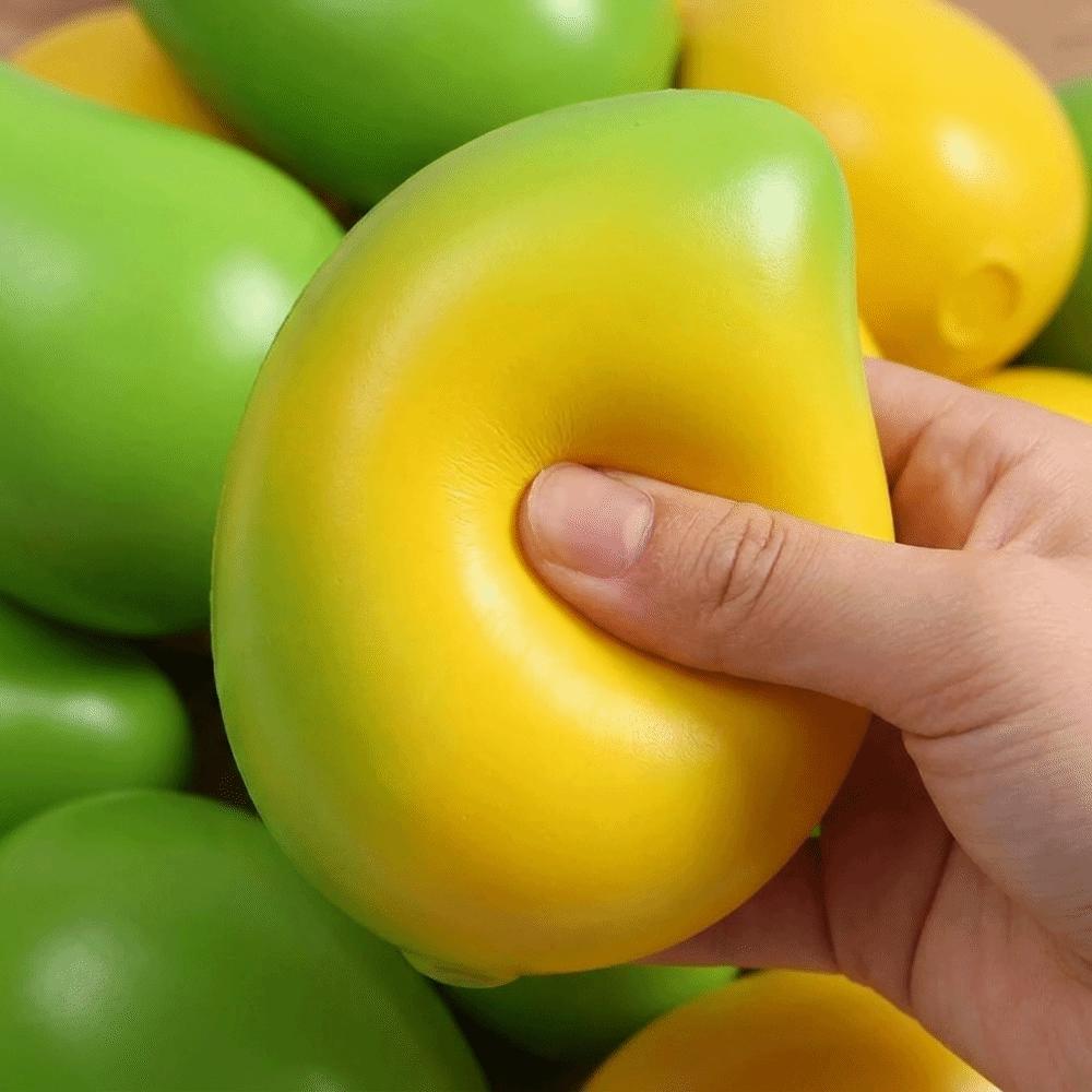 Handmade Mango Squeeze Toy Color Changing Crunchy Squishy Fidget Ball Lemon Stress Ball  Fidget Toy