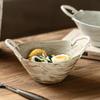 Керамическая двухручная миска Ретро плетеная веревка Ручная подъемная миска Посуда Миска Ресторан Японская салатница Бытовая миска