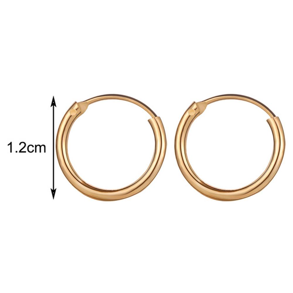 Personality Silver Punk Style Gold Geometric Round Earring Hoop Earrings Fashion Jewelry Hip-Hop
