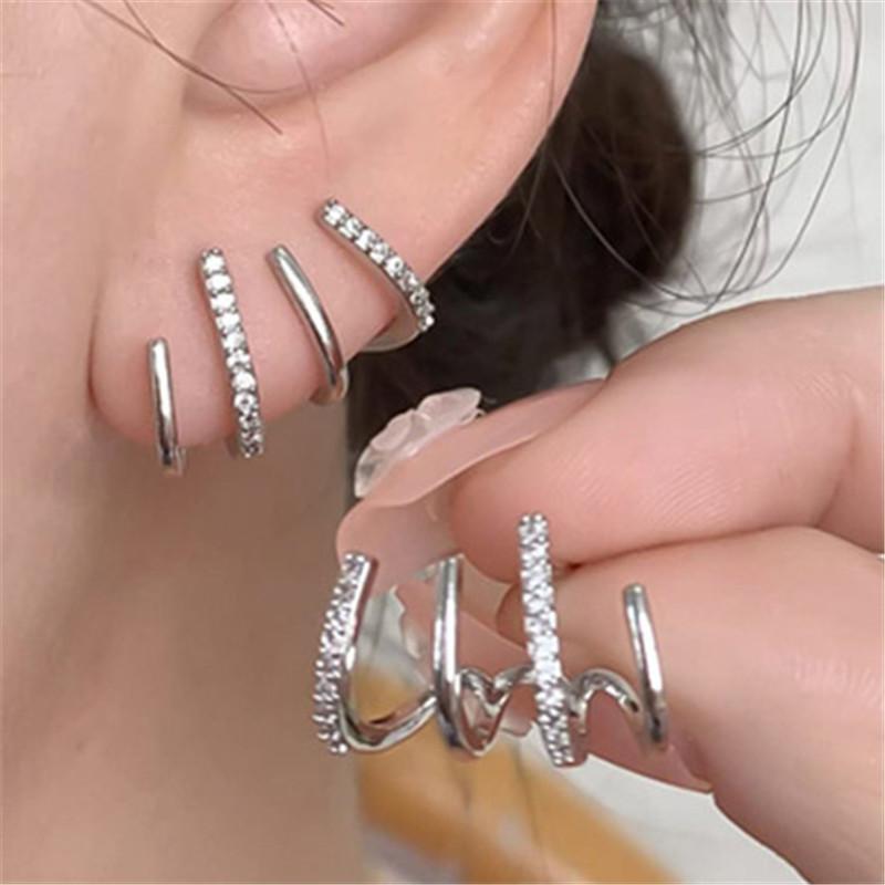 WUKALO New Elegant Gold Color Heart Pearl Stud Earrings Korean Fashion Jewelry For Woman Girls Accessories