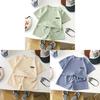 Childrens Summer Short Sleeve Shorts Pajamas With Soft Waffle Fabric For Kids
