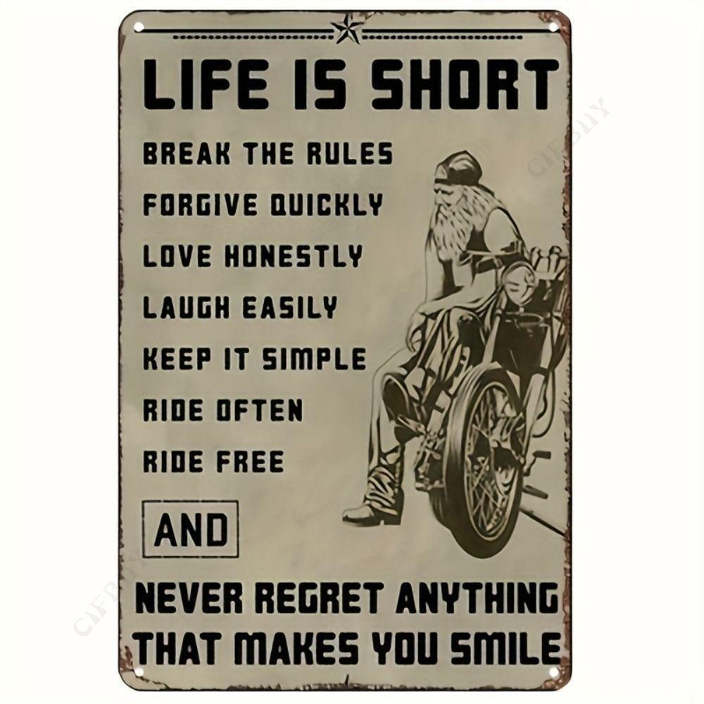 Moto Metal Interior Plaque In the Garage In the Bar On the Wall 20x30cm