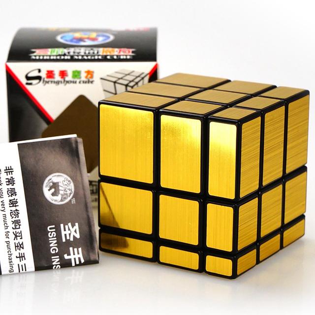 Зеркальные блоки Shengshou с литым покрытием 3x3x3 Magic Cube Speed Puzzle Cubes Развивающие игрушки для детей