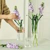 Стеклянные цилиндрические вазы, цветочные контейнеры, вазы для цветов, цилиндрические подсвечники для тонких свечей-столбов, свадебные подсвечники, декор