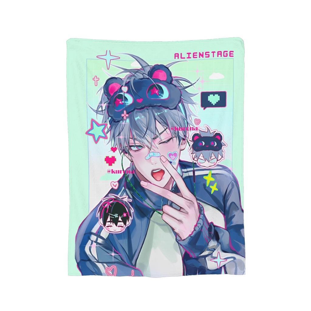 Инопланетная сцена Аниме Плед Фланелевый Мизи Суа Тилл Иван Хюна Лука Легкий Накидной Плед для Путешествий на Самолете Постель Коврик