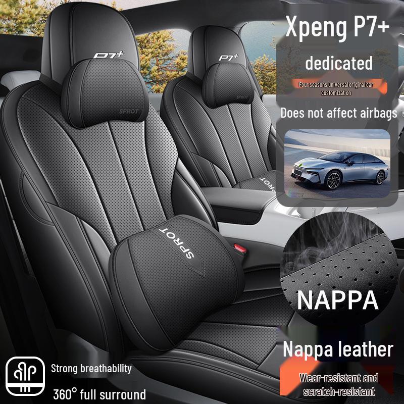 XPeng P7+ Seat Cushions & Covers: Fits Five Seats, All-Season.