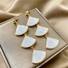Tassel Earrings Diamond Butterfly Flower Pearl Stud Earrings Temperament Fashion Long Thin Earrings