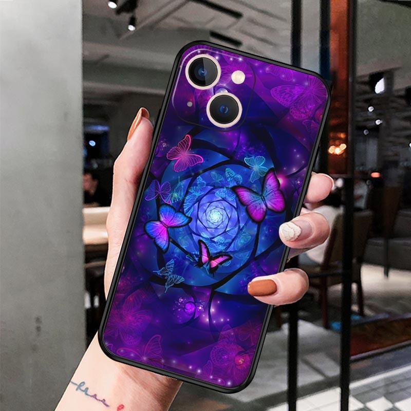 Чехол для телефона с цветочной бабочкой для iPhone Samsung Galaxy Redmi Xiaomi Oppo OnePlus Note SA 7 8 9 10 11 12 13 14 20 21 22 23 53 54 Pro Max Plus Ultra