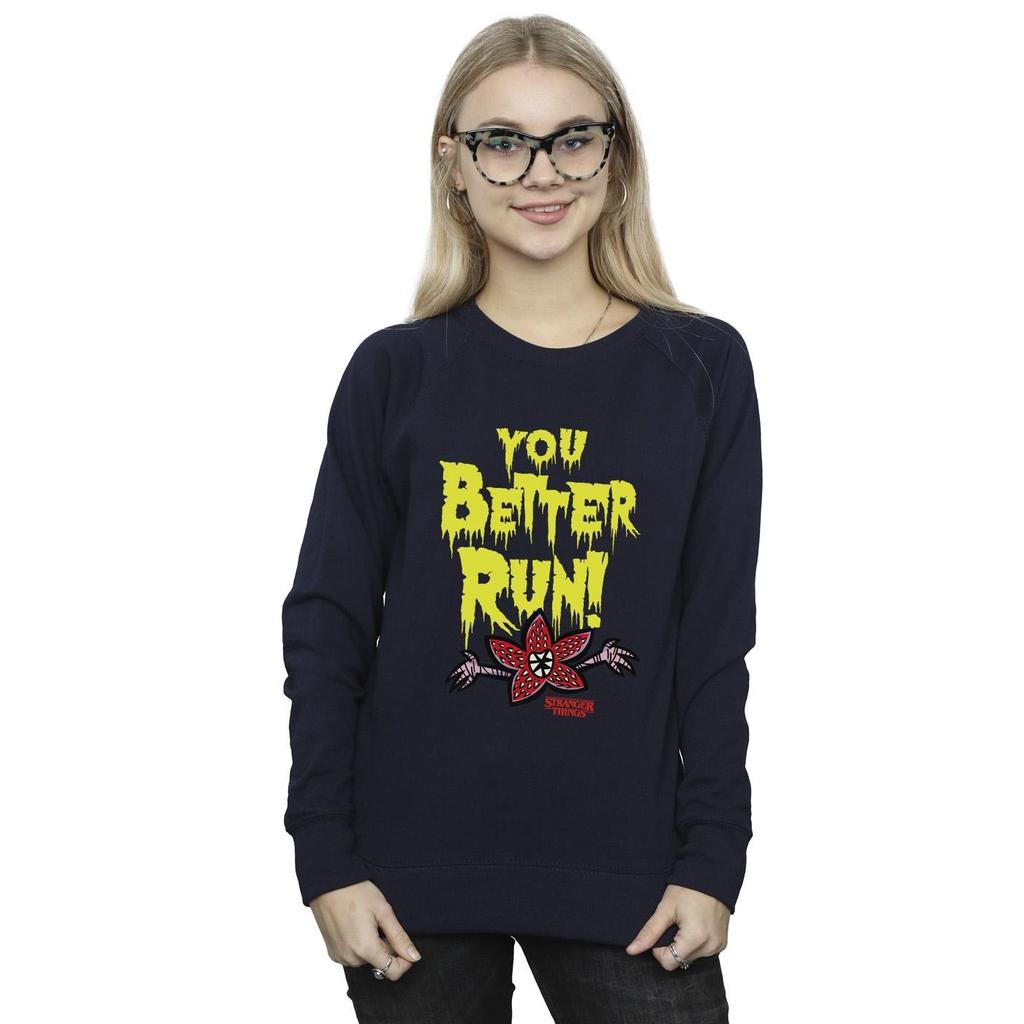 Netflix Womens/Ladies Stranger Things You Better Run Sweatshirt