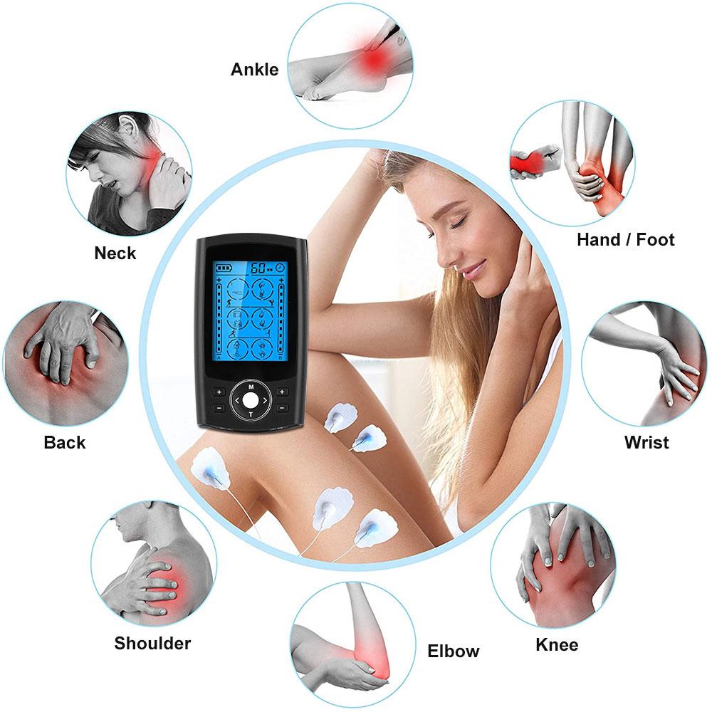 Tens Unit 24 Modes 20 Intensity Electric Stimulation Massager Muscle EMS Therapy Pain Relief Adjustable Lightweight LCD Display