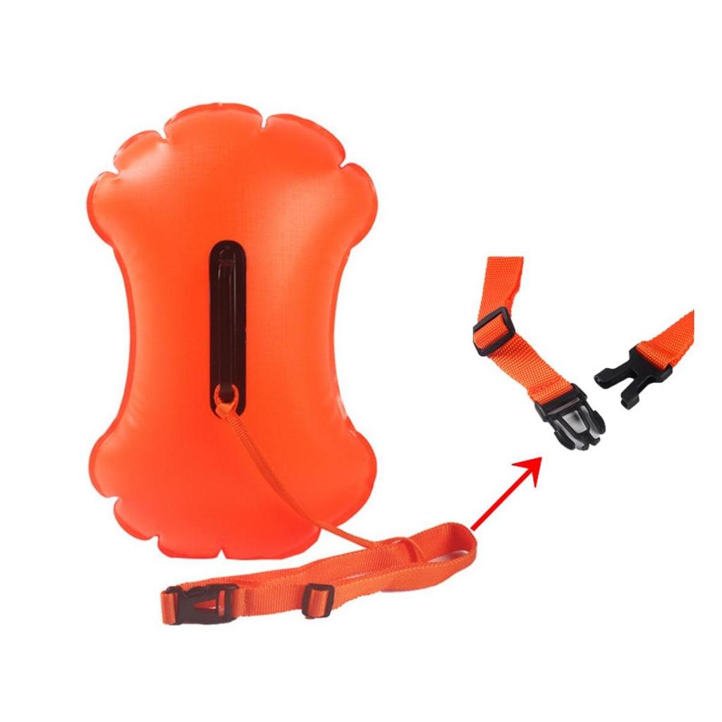 Плавательный буй для открытой воды, плавательный пояс с пузырьковым предохранительным буем с регулируемой талией, сноркелинг, тренировки по плаванию, триатлонисты, каякинг