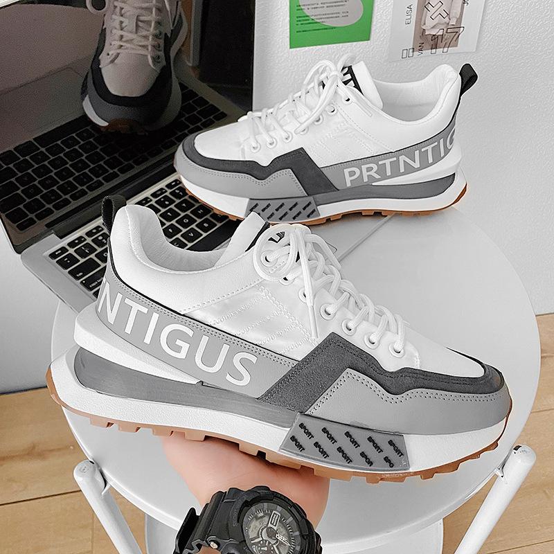 Forrest Gump shoes men's 2025 new color matching dad shoes men's students Korean version of versatile thick-soled height-increasing casual sports me